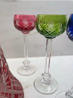 Val Saint Lambert kristallen karaf met deksel en 5 glazen, Antiek en Kunst, Antiek | Glaswerk en Kristal, Ophalen of Verzenden