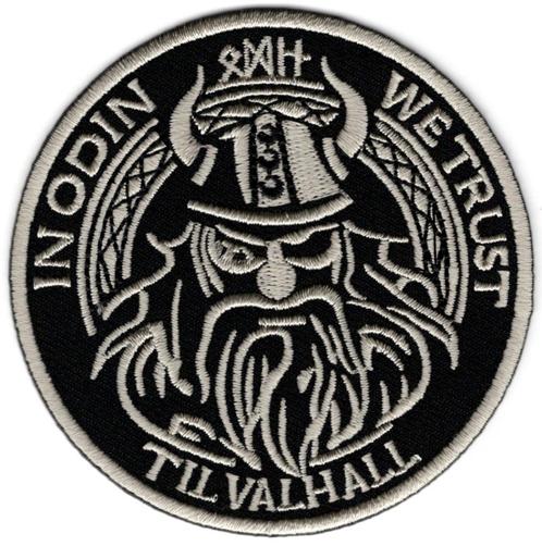 In Odin we Trust Valhalla stoffen opstrijk patch embleem, Collections, Autocollants, Neuf, Envoi