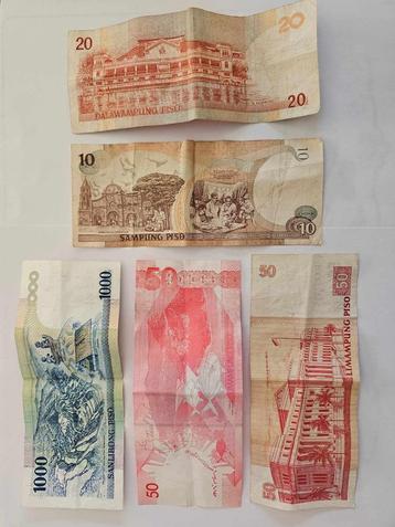 Billets de banque 5 pièces PHILIPPINES !