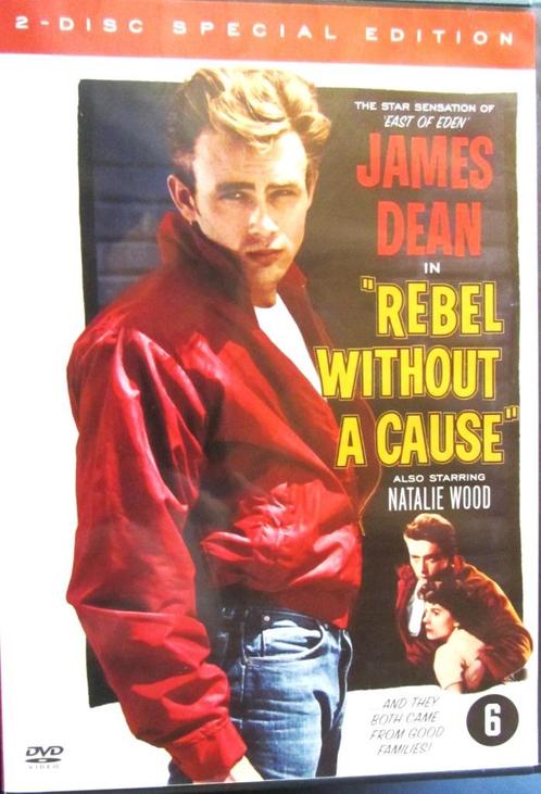 DUBBELE DVD DRAMA- REBEL WITHOUT A CAUSE (JAMES DEAN)- ZELDZ, Cd's en Dvd's, Dvd's | Drama, Zo goed als nieuw, Drama, Alle leeftijden