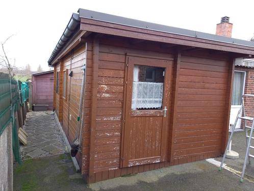 chalet blokhut, Doe-het-zelf en Bouw, Hout en Planken, Gebruikt, Balk, Grenen, 300 cm of meer, 50 mm of meer, Ophalen