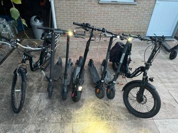 Partij elektrische steppen steps fietsen e bike €750 beschikbaar voor biedingen