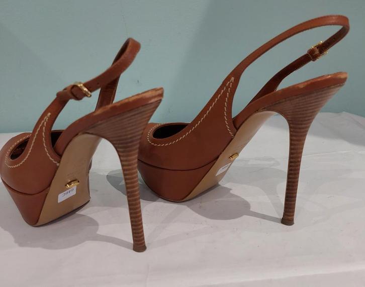 646C* Sergio ROSSI sexy sandales luxe brunes (37,5), Kleding | Dames, Schoenen, Gedragen, Schoenen met hoge hakken, Bruin, Verzenden