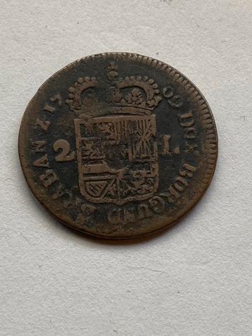 Belgique 2 liards 1709 Namur , rare 