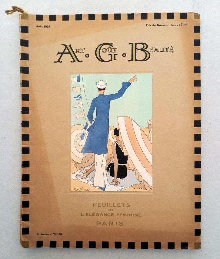 AGB Art Gout Beauté Octobre 1929 #108 Art Deco Mode, Antiek en Kunst, Antiek | Boeken en Manuscripten, Ophalen of Verzenden