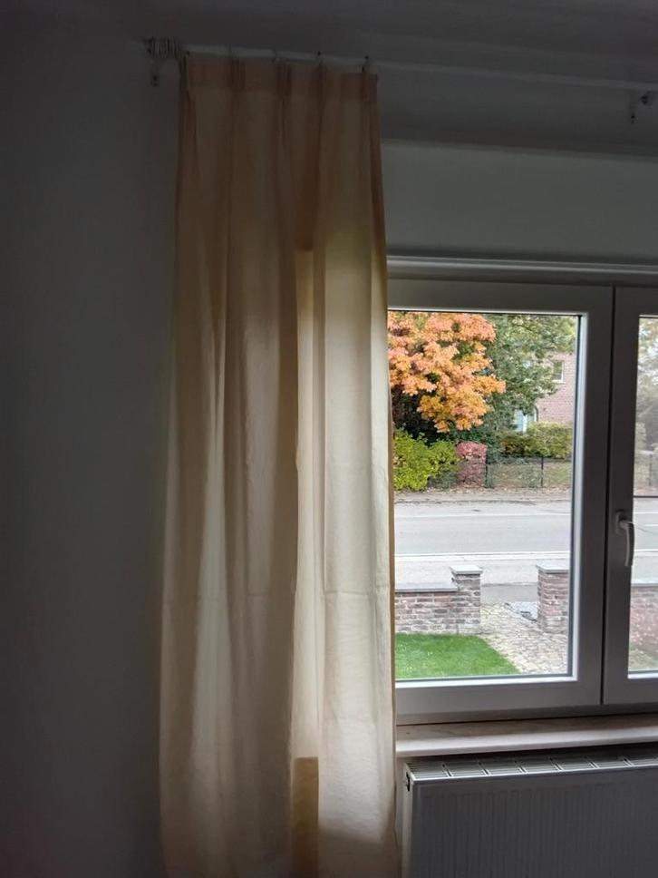 BEIGE GORDIJNEN, Huis en Inrichting, Stoffering | Gordijnen en Lamellen, Zo goed als nieuw, Beige, Ophalen