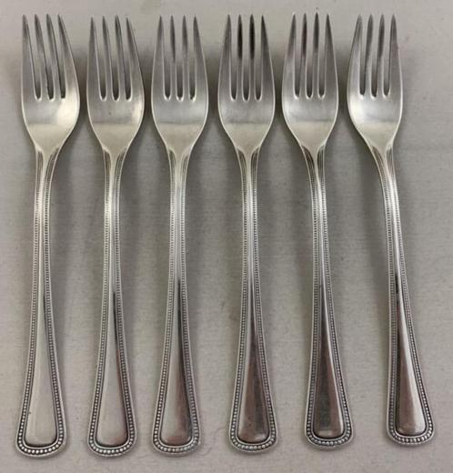 Ensemble de 6 fourchettes de table en métal argenté WMF 90 T, Maison & Meubles, Cuisine | Couverts, Utilisé, Enlèvement ou Envoi