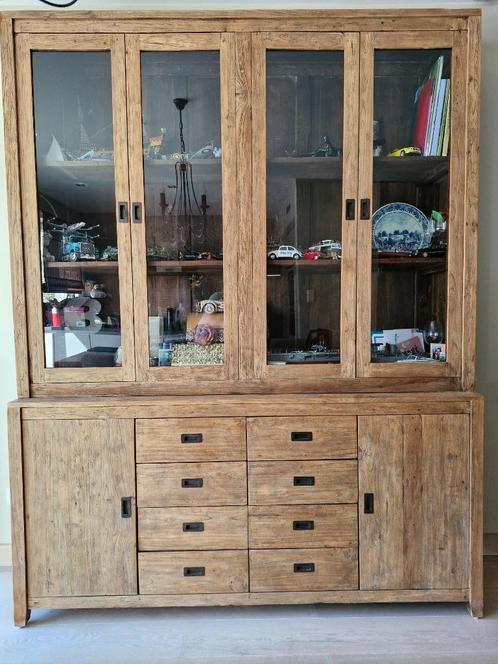 Vitrine kast, Huis en Inrichting, Kasten | Vitrinekasten, Gebruikt, 200 cm of meer, 150 tot 200 cm, 25 tot 50 cm, Met lade(s)