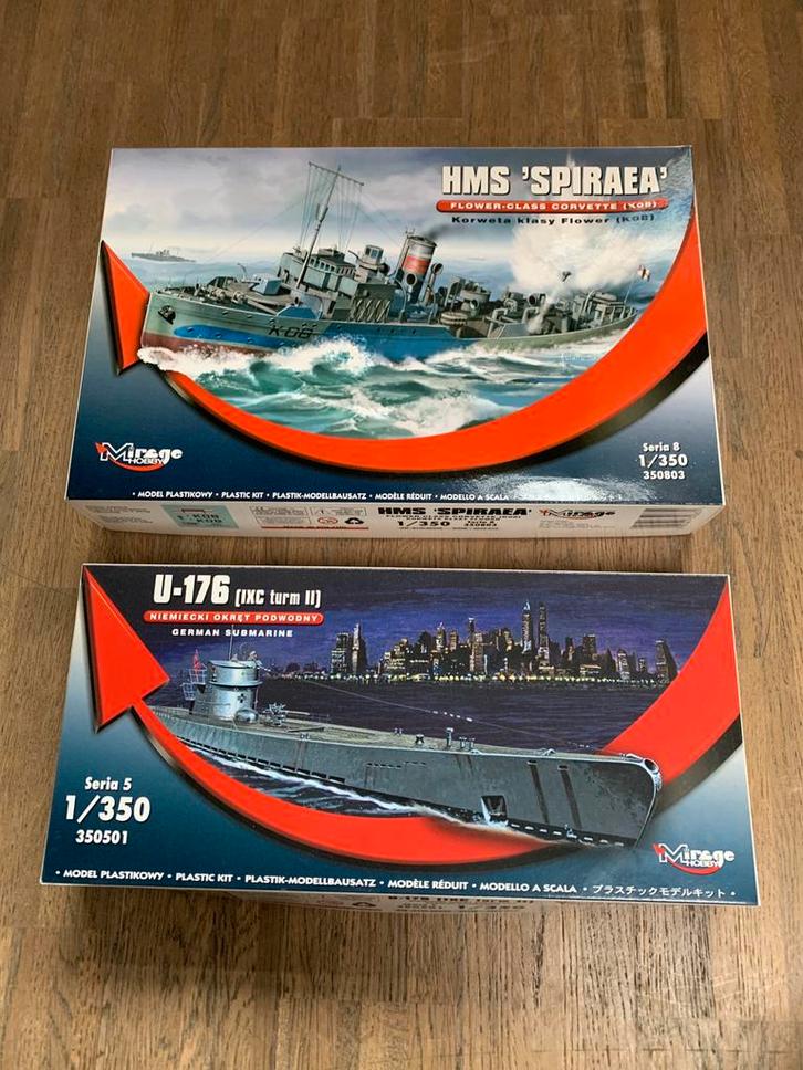 Modelbouw 1/350 korvet u-boot nieuw, Hobby en Vrije tijd, Modelbouw | Boten en Schepen, Ophalen of Verzenden