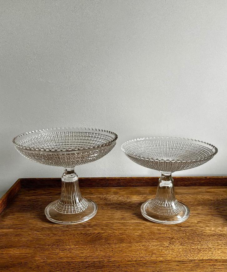 2 x hoge schaal Val Saint Lambert Hambourg Charles Graffart, Antiek en Kunst, Antiek | Glaswerk en Kristal, Ophalen of Verzenden