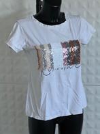 T-shirt blanc avec paillettes pour femme : Taille M, Vêtements | Femmes, T-shirts, Enlèvement ou Envoi, Porté, Blanc