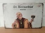 St Bernardus metalen bord man cave, Verzenden