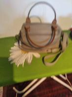 Superbe sac en cuir pour femme, gris clair et beige, Enlèvement ou Envoi, Comme neuf