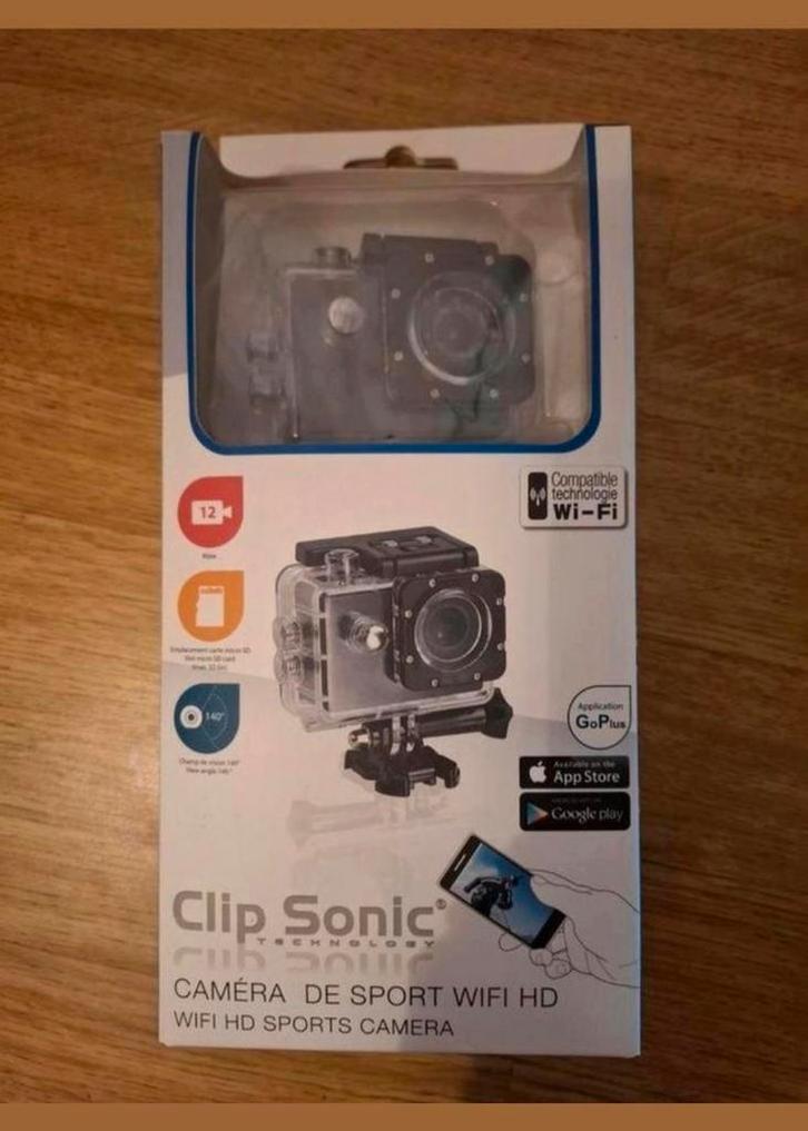 Caméra de sport wifi HD clip sonic .Neuve., TV, Hi-fi & Vidéo, Caméras action, Comme neuf, Enlèvement ou Envoi