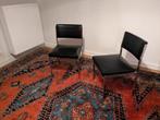 Twee stoelen (jaren 60), Huis en Inrichting, Stoelen, Ophalen, Gebruikt, Zwart, Metaal
