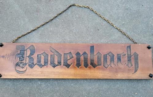 Rodenbach houten publiciteitsbord 1988, Verzamelen, Biermerken, Zo goed als nieuw, Ophalen of Verzenden