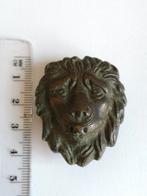 Tête de lion en bronze Sjako ABBL Armée belge, Collections, Enlèvement ou Envoi