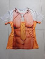 T-shirt fun pour homme image torse taille XL, Enlèvement ou Envoi, Comme neuf, Taille 56/58 (XL), Blanc