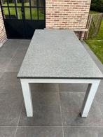 Granieten tuintafel, Tuin en Terras, Tuintafels, Ophalen, Zo goed als nieuw, Metaal