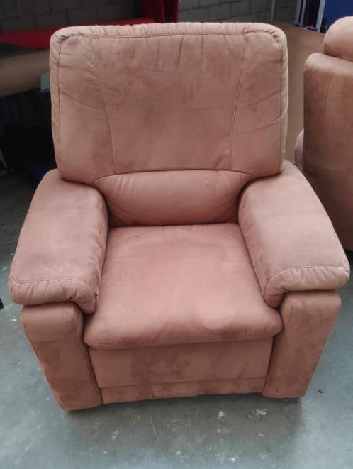 Verstelbare voetsteun van microvezel/fluweel voor relaxfaute, Huis en Inrichting, Fauteuils, Gebruikt, Stof, 75 tot 100 cm, 75 tot 100 cm
