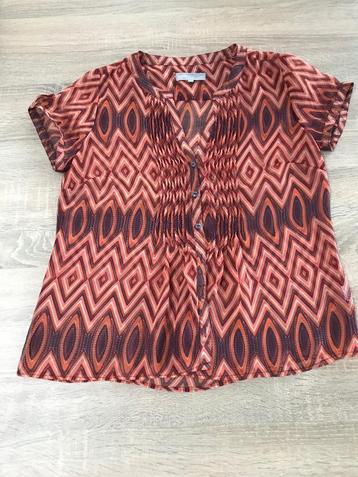 T-shirt print oranje bruin JBC maat 40 beschikbaar voor biedingen