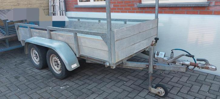 Aanhangwagen dubbelasser alu, Fietsen en Brommers, Fietsaccessoires | Aanhangwagens en Karren, Zo goed als nieuw, Ophalen