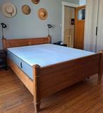 Houten bed, 2 verstelbare lattenbodems en matras 160x200, Huis en Inrichting, Ophalen, 200 cm, Verstelbaar