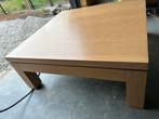 Salontafel massief eik vierkant, Ophalen, 50 tot 100 cm, 50 tot 100 cm, Zo goed als nieuw