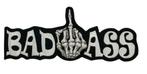 Bad Ass skull middelvinger XL biker strijk patch - 250x102mm, Ophalen of Verzenden, Nieuw zonder kaartje, Dames, Overige typen