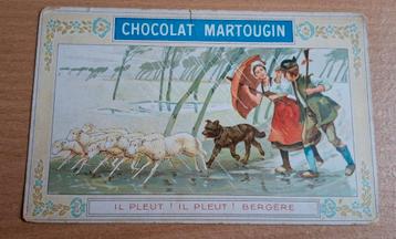 Reclamekaart chocolade Martougin.  beschikbaar voor biedingen