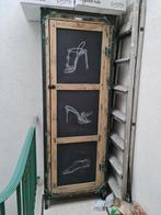 Houten ijzeren kledingkast, Huis en Inrichting, Kasten | Lockerkasten, Ophalen, Gebruikt, Industriel