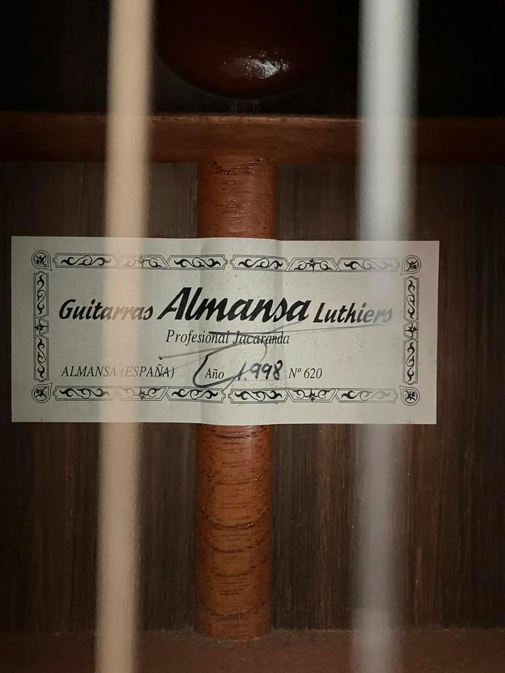 Almansa Profesional Jacaranda akoestische gitaar 1998, Muziek en Instrumenten, Snaarinstrumenten | Gitaren | Akoestisch, Zo goed als nieuw