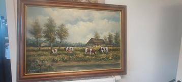 Schilderij koeien in de wei  kunstenaar van K.Benton  beschikbaar voor biedingen