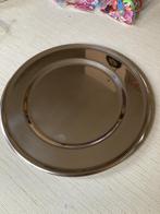 12 zilverkleurige onderzet borden, Enlèvement, Comme neuf, Assiettes(s)