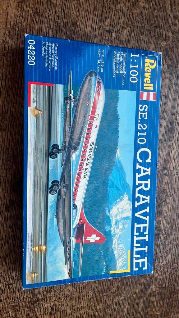 Revell SE.210 Caravelle Swissair – Modelbouwpakket 1:100, Hobby en Vrije tijd, Modelbouw | Vliegtuigen en Helikopters, Nieuw, Vliegtuig