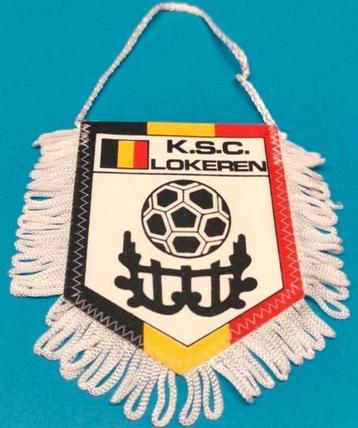 Koninklijke Sporting Lokeren 1980s vintage voetbal vaandel   beschikbaar voor biedingen