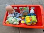 Speelgoedbak op wielen, gevuld met baby/peuter speelgoed, Ophalen
