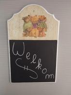 Houten beren paneel krijtbord 48/30cm, Verzamelen, Beren en Cherished Teddies, Ophalen of Verzenden, Zo goed als nieuw