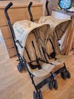 Opplooibare tweelingbuggy – beige, gebruiksvriendelijk en co, Ophalen, Gebruikt, Koelstra