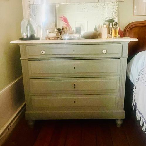 Charmant beschilderd houten dressoir (Zonder marmeren blad), Huis en Inrichting, Kasten | Ladekasten, Zo goed als nieuw, 100 tot 150 cm