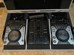 2x CDJ 400 + DJM 350 met flightcase, Musique & Instruments, DJ-Set, Enlèvement, Utilisé, Pioneer