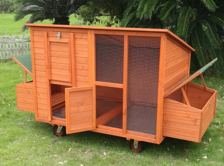 Gigantisch kippenhok op wielen Nieuw, Dieren en Toebehoren, Pluimvee | Toebehoren, Nieuw, Kippenhok of Kippenren, Verzenden