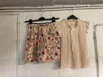 Lichtzalmkleurig zomerbloesje + rokje, CKS, 152, 12 jaar, Kinderen en Baby's, Kinderkleding | Maat 152, Meisje, CKS., Ophalen of Verzenden