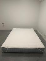 Malm bed wit IKEA 160x200 matras/lattenbodem/beschermhoezen, Ophalen, Gebruikt, Tweepersoons, Matras