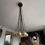 Hanglamp in het goud met verschillende bollen, Art deco, Ophalen of Verzenden, Zo goed als nieuw, Metaal