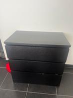 Zwarte ladekast, Huis en Inrichting, Ophalen, Gebruikt, 50 tot 100 cm, 3 of 4 laden
