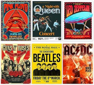Set van 6 posters | vintage poster stijl | Nieuw beschikbaar voor biedingen