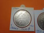 2 maal 5 francs 1875 a en A, Ophalen of Verzenden