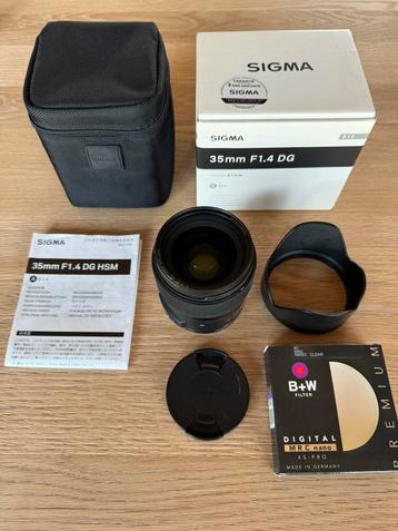 Sigma 35 mm f/1,4 DG HSM Art Nikon + filtre B+W 67mm 007M MR beschikbaar voor biedingen