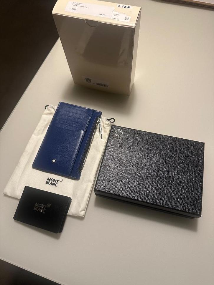 Montblanc kaarthouder, Handtassen en Accessoires, Portemonnees, Nieuw, Overige merken, Blauw, Ophalen